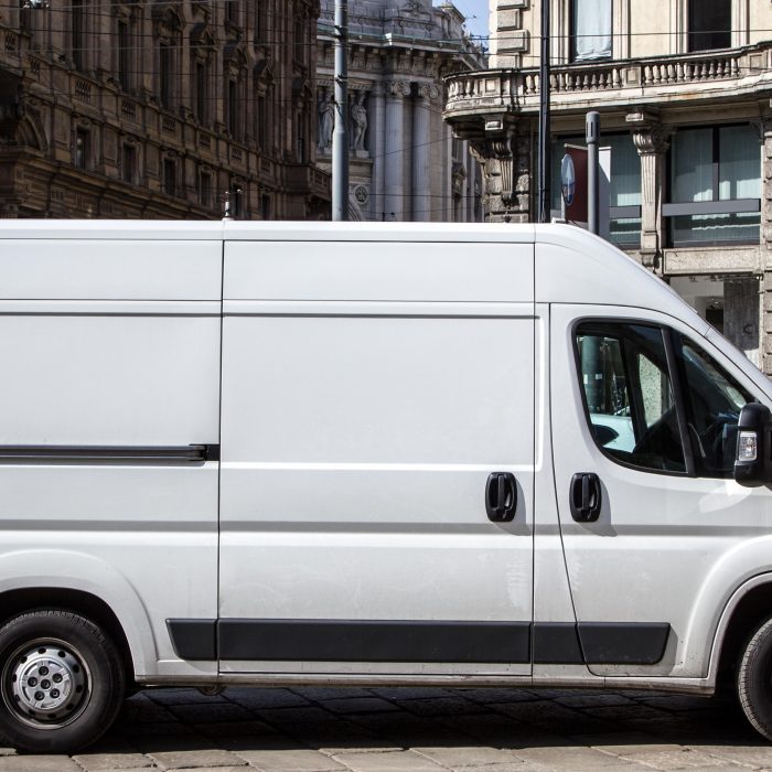 Van mockup isolated concept, Truck mock up